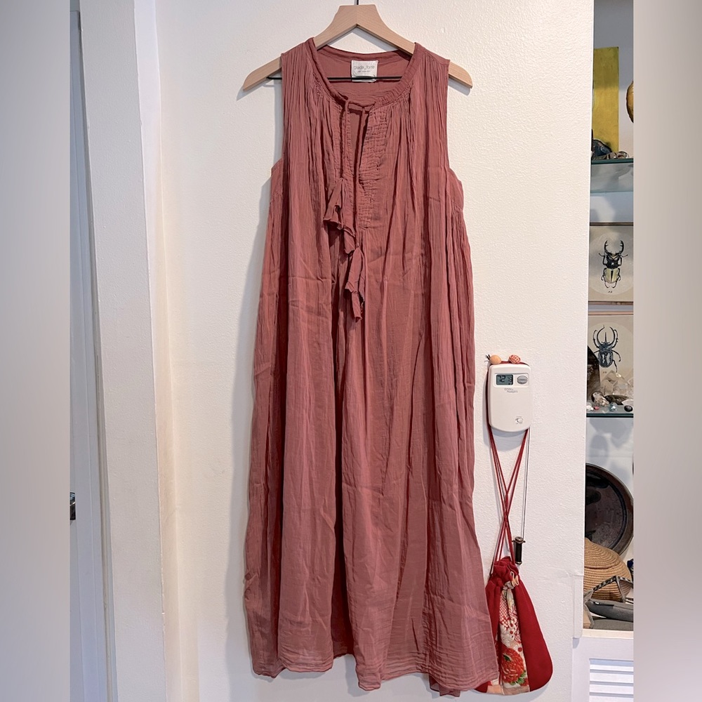 Giada forte terracotta summer dress made in Italy size 1 best for 4/6